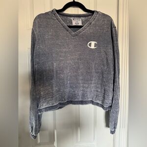 Champion Women's blue V-Neck Sweater